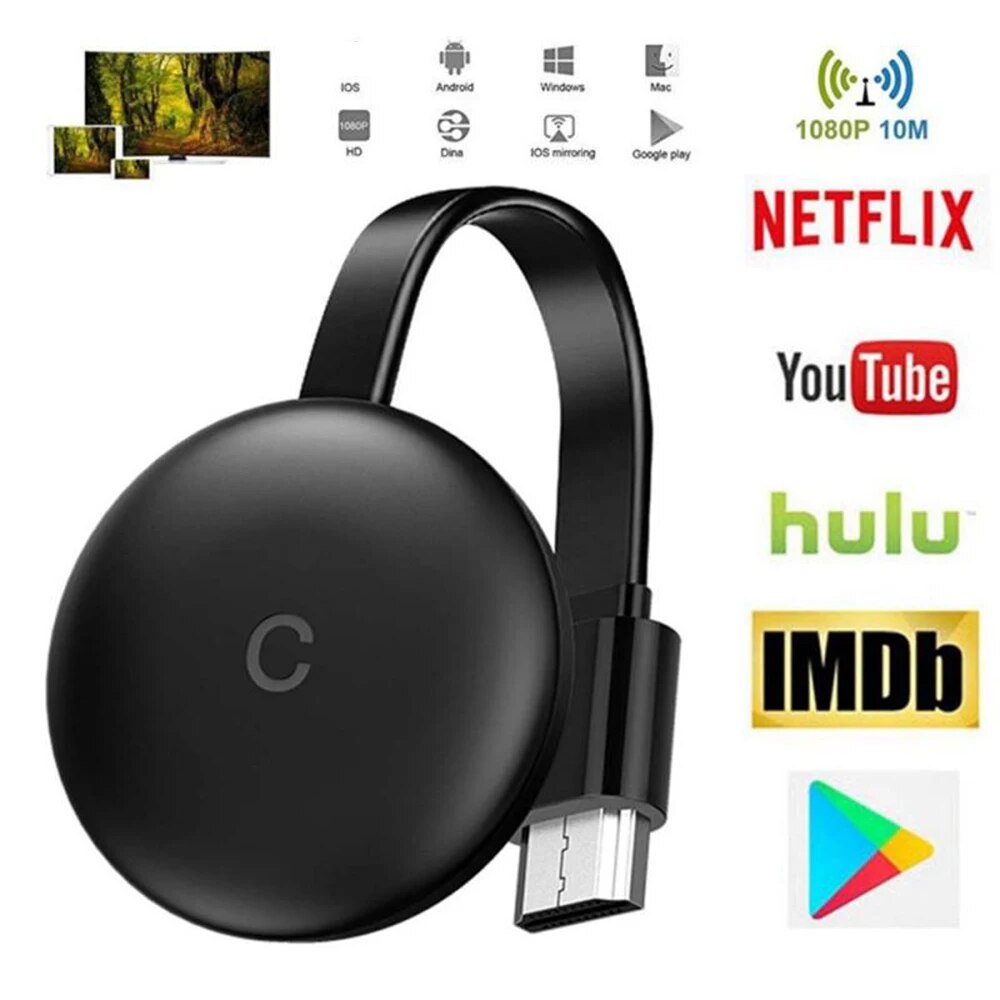 G12 TV Stick สําหรับ Chromecast 3 สําหรับ Netflix YouTube WiFi จอแสดงผล HDMI ไร ้ สาย Dongle Miracas
