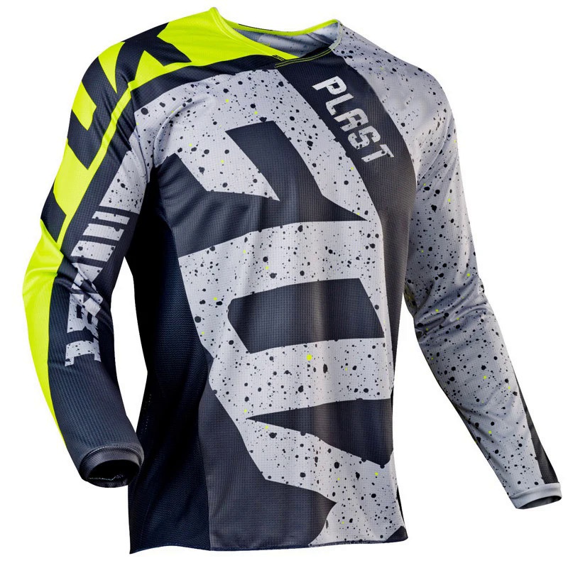 เสื้อกีฬาแขนสั้น ลาย Downhill Jersey FOX PLAST สําหรับขี่จักรยานเสือภูเขาวิบาก