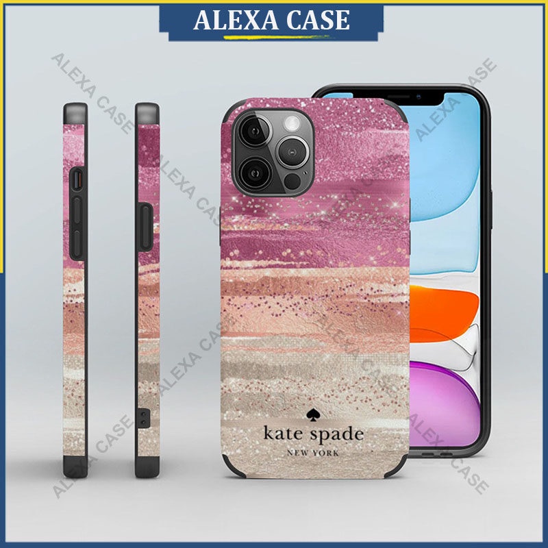 Bwhz2l เคสป้องกันโทรศัพท์มือถือหนังแกะ ลาย Kate Spade สําหรับ iPhone 15 Pro Max 14 Pro Max 13 Pro Max 12 Pro Max XS Max 8 Plus SE