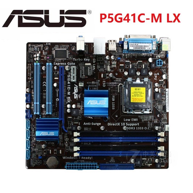 เหมาะสําหรับ Asus P5G41C-M lx P5G41T-M lx v2 ddr3 lga 775 usb2.0 vga บอร์ด 8gb เมนบอร์ด ddr2 ddr3 lg