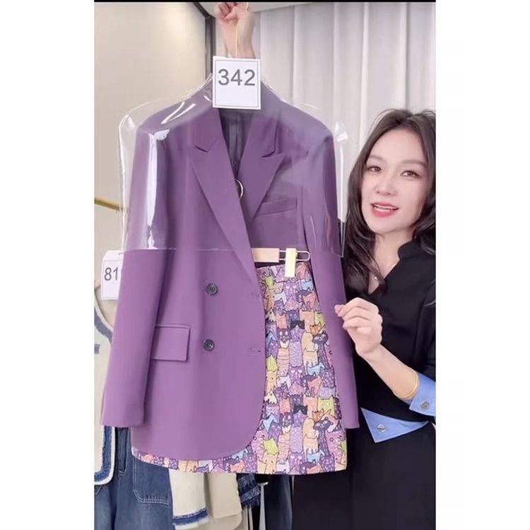 เสื้อแจ็กเก็ตสูท พิมพ์ลายเทพธิดา แฟชั่นทันสมัย สําหรับผู้หญิง