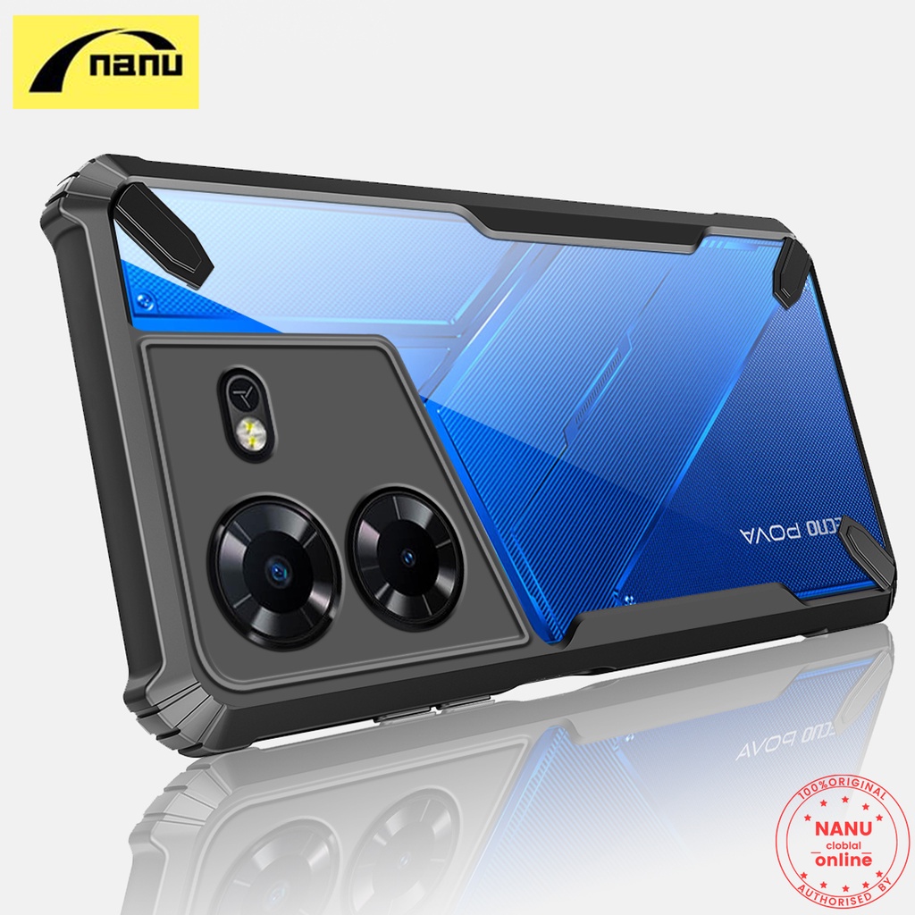 Nanu เคสโทรศัพท์มือถือ TPU ใส ไฮบริด กันกระแทก สําหรับ Infinix Tecno Pova 5 Pro 5G [Bull-2]