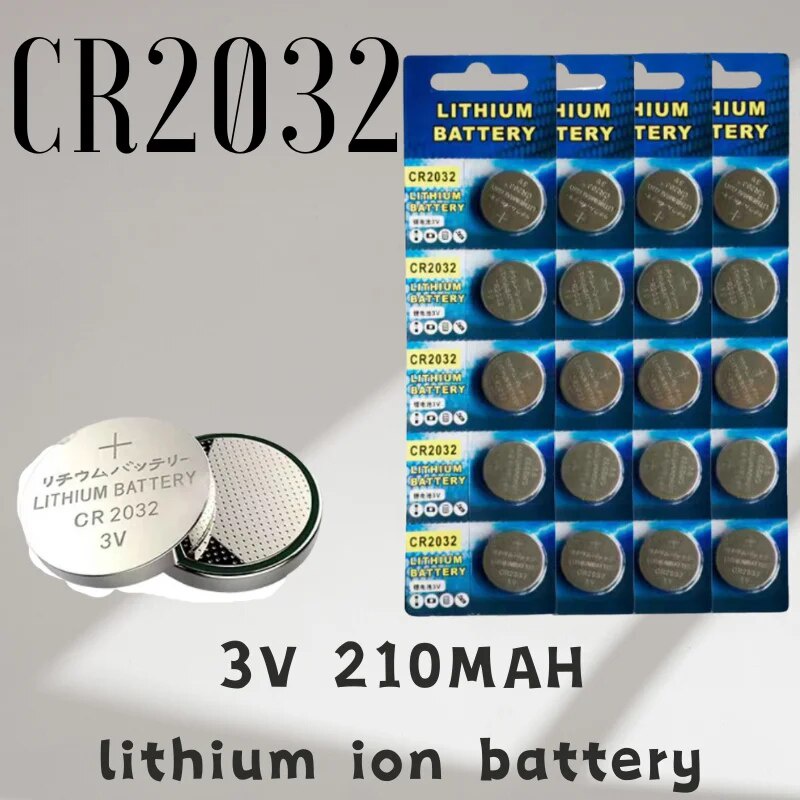 CR 2032 3V Lithium Button Cell Coin Battery CR2032 DL2032 ECR2032 BR2032 Long Lasting for Watches to