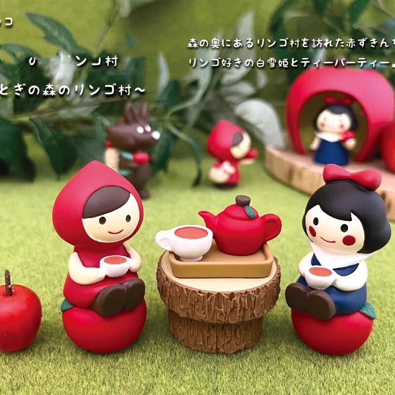 [สนุกสนาน] เครื่องประดับเรซิ่นคริสต์มาสหนูน้อยหมวกแดงชุดของขวัญเครื่องประดับของขวัญคริสต์มาสสก์ท็อปเครื่องประดับ