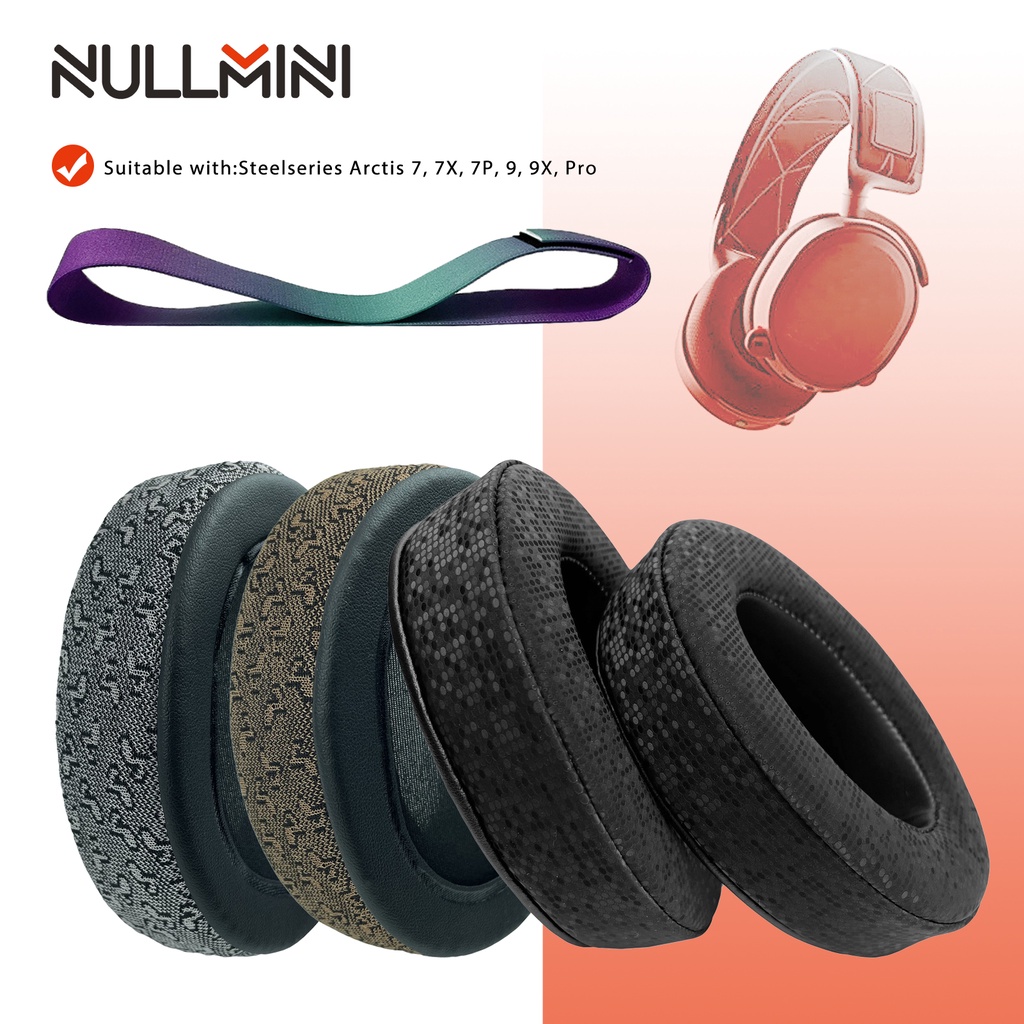 Nullmini แผ่นครอบหูฟัง แบบเปลี่ยน สําหรับ Steelseries Arctis 7 7X 7P 9 9X Pro