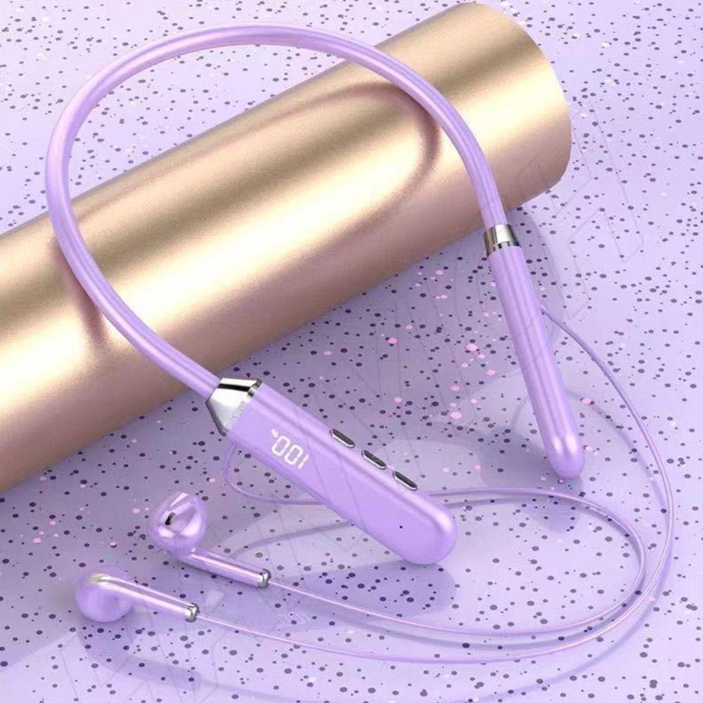 มอคโฮ หูฟังบลูทูธ,กันน้ําบลูทูธไร้สาย,ชุดหูฟังเกมลวดพร้อมไมโครโฟนสเตอริโอทวิภาคีอลูมิเนียมอัลลอยด์หูฟังคล้องคอของขวัญวัน