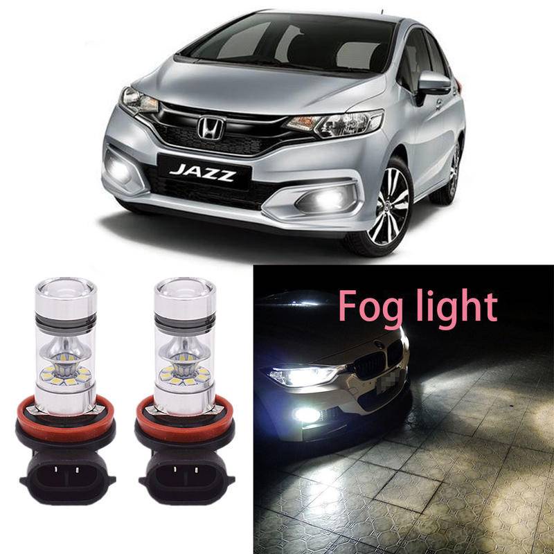 หลอดไฟตัดหมอก H11 6000K LED 12V สีขาว สําหรับ Honda Jazz (GK) 2013-2023 2 ชิ้น