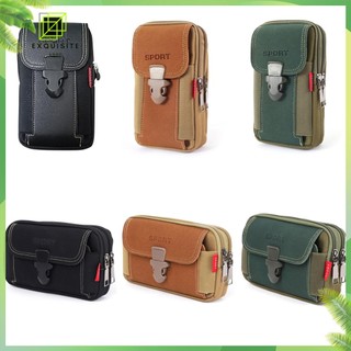【EST】 Belt Bags Phone Purse Travel Zip Bum Pouch Running Camping Bags Men Canvas Waist Bag Pocket Travel Waist 6.5-inch Mobile Wallet ✿