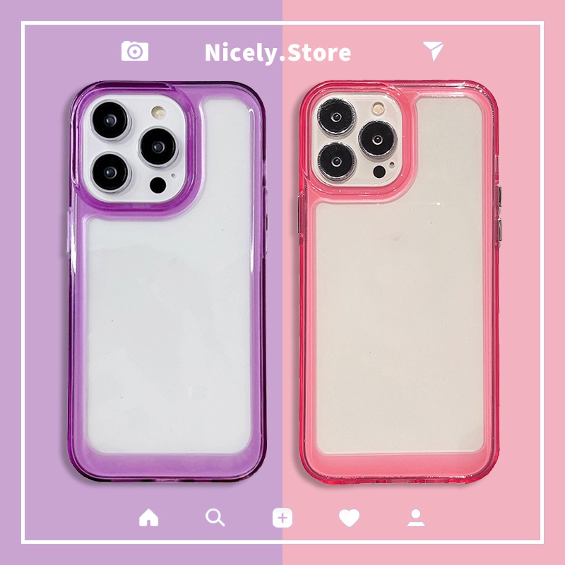 เคสโทรศัพท์มือถืออะคริลิคใส กันกระแทก ปิดด้านหลัง เรียบง่าย สีพื้น สําหรับ iPhone 15 14 Plus 13 12 11 Pro Max Xs Xr X 8 7Plus