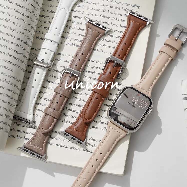 สายหนังบางสําหรับ แอปเปิล ดู วงดนตรี 44 มม.40 มม.41 มม.42 มม.46 มม.38 มม.49 มม.45 มม.สร้อยข้อมือสําหรับ ฉันดู 10 9 8 45 มม. พิเศษ 2 7 กับ 3 4 6