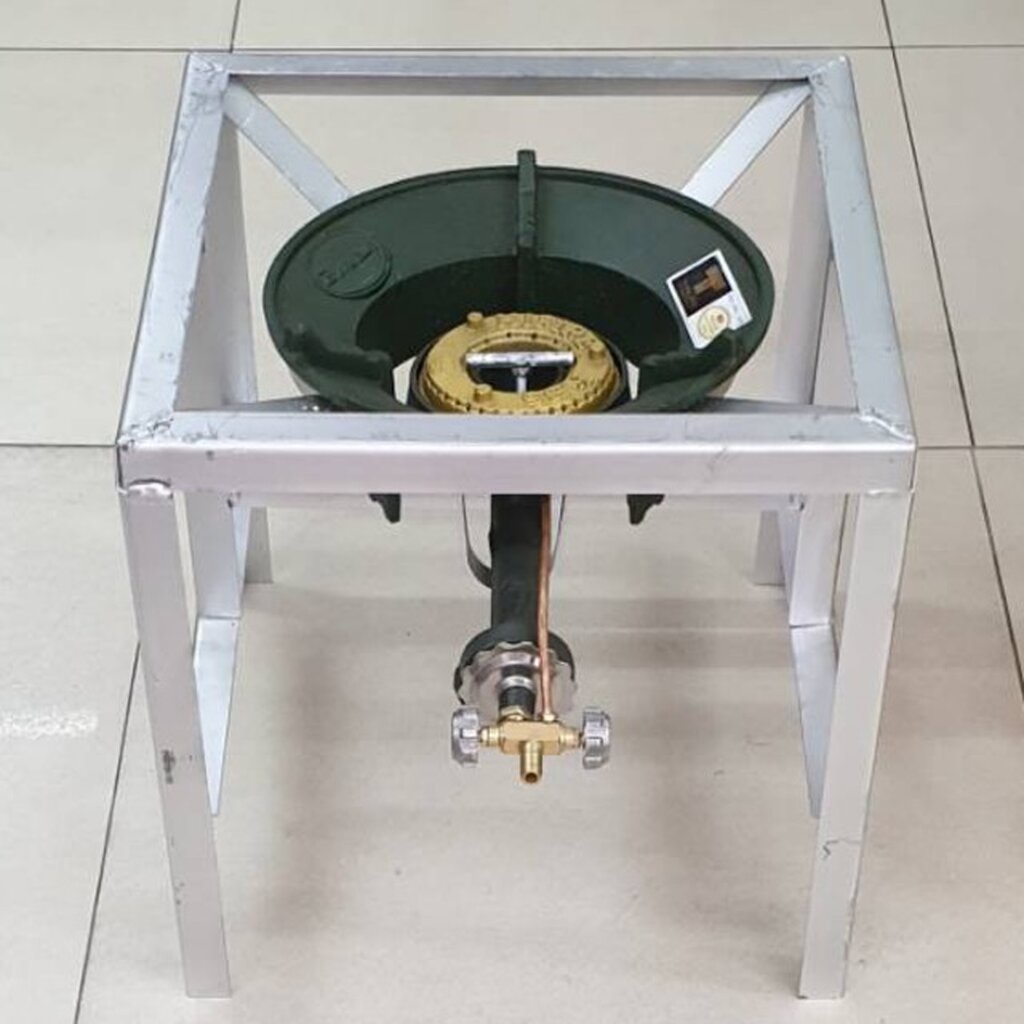 หัวเตาแม่ค้า หัวเร่ง KB5 รุ่น หนา ทน ทาน พร้อมขาเหลี่ยมกลาง ขนาด 40x40x40 ซม.