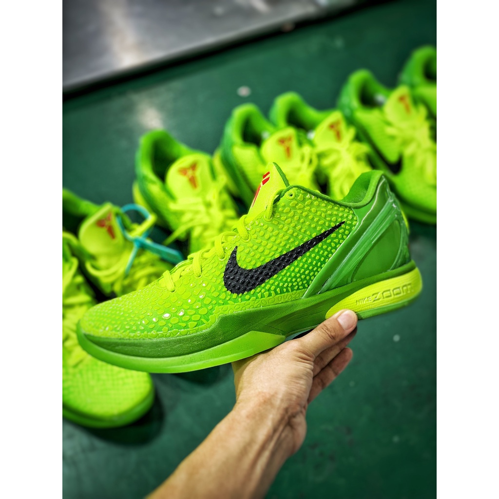 [Free Gifts God Version] Nike Zoom Kobe 6 Protro "Green Apple / Grinch" Sports Basketball Shoes