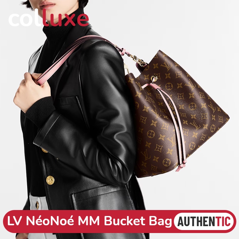 แบรนด์ใหม่และเป็นของแท้/หลุยส์วิตตอง Louis Vuitton กระเป๋ารุ่น NéoNoé MM Bucket Bag LV กระเป๋าทรงถัง