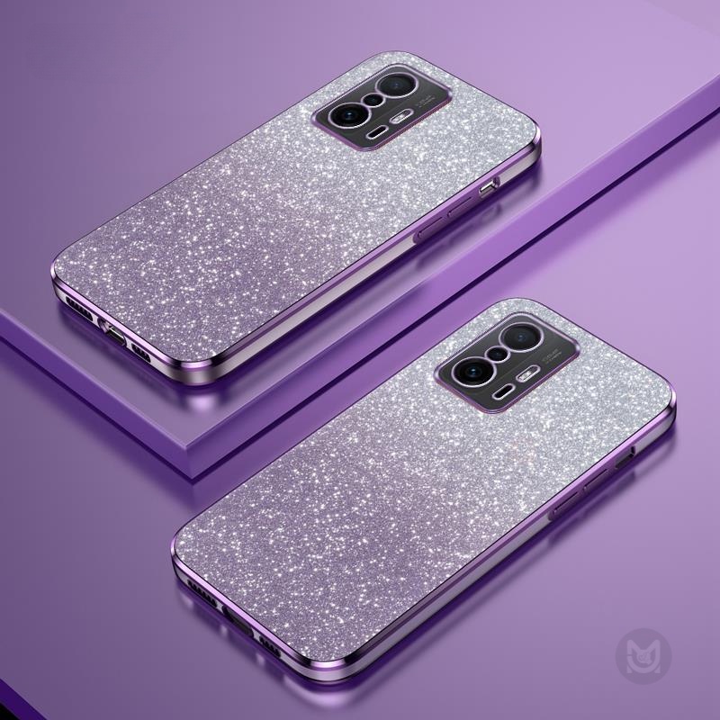 ปลอกสําหรับ Xiaomi 14T 13T 12T 11T 10T Pro 13 14 12 Pro 11Lite 12Lite 13Lite Luxury Gradient Glitter โปร่งใสชุบซิลิโคนอ่อนนุ่มป้องกันกลับกรณีฝาครอบ