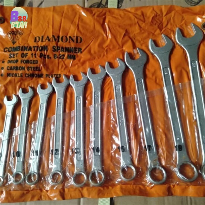 11 ชิ้น DIAMOND RING SPAN WRENCH SET 8-22 MM COMPLETE RING SPAN WRENCH SET B88 RING WRENCH SET