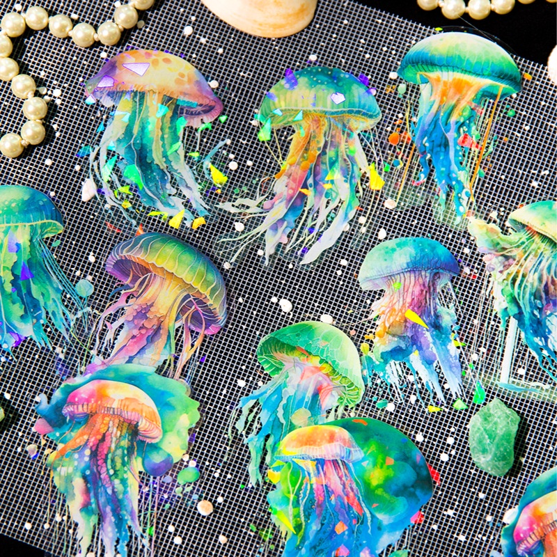 20 ชิ ้ นแมงกะพรุน Art Decor สติกเกอร ์ สําหรับ Scrapbooking ปฏิทินศิลปะเด ็ ก DIY หัตถกรรมอัลบั ้ มวารสาร