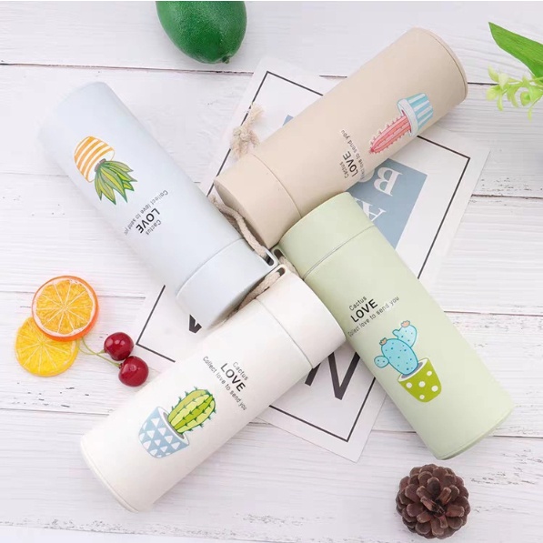 ขวดน้ำ ความต้านทานความร้อนที่ดี  ขวดน้ำแฟชั่น แก้ว ขวดน้ำ 400 มล. คุณภาพดีราคาถูก แข็งแรง