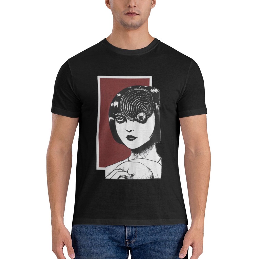 เสื้อยืด ผ้าฝ้ายแท้ พิมพ์ลาย Uzumaki Inugami Hakase Horror Manga Junji Ito Tomie คุณภาพสูง สําหรับผู
