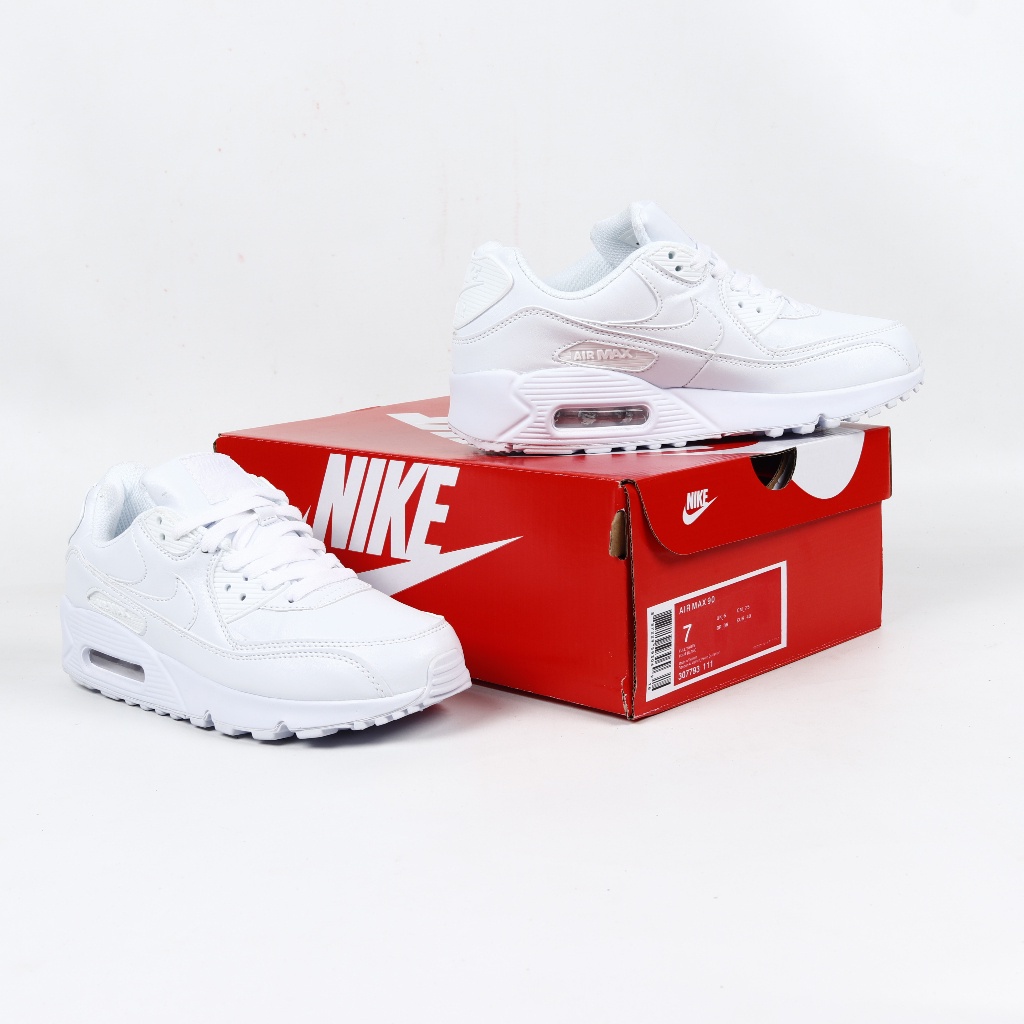 (STRB.Inc) Sepatu Nike Air Max 90 Essential Triple White - AirMax 90 แฟชั่น