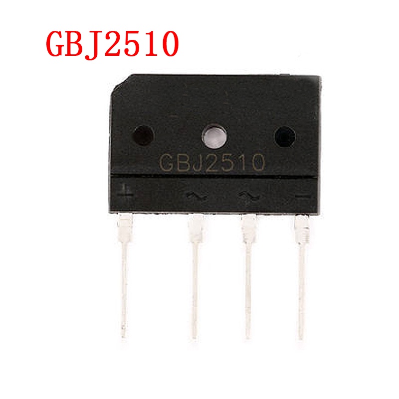GBJ2510 (25A/1000V) นําเข้าหม้อหุงถอดชิ้นส่วนสะพานแบนวงจรเรียงกระแสสะพาน