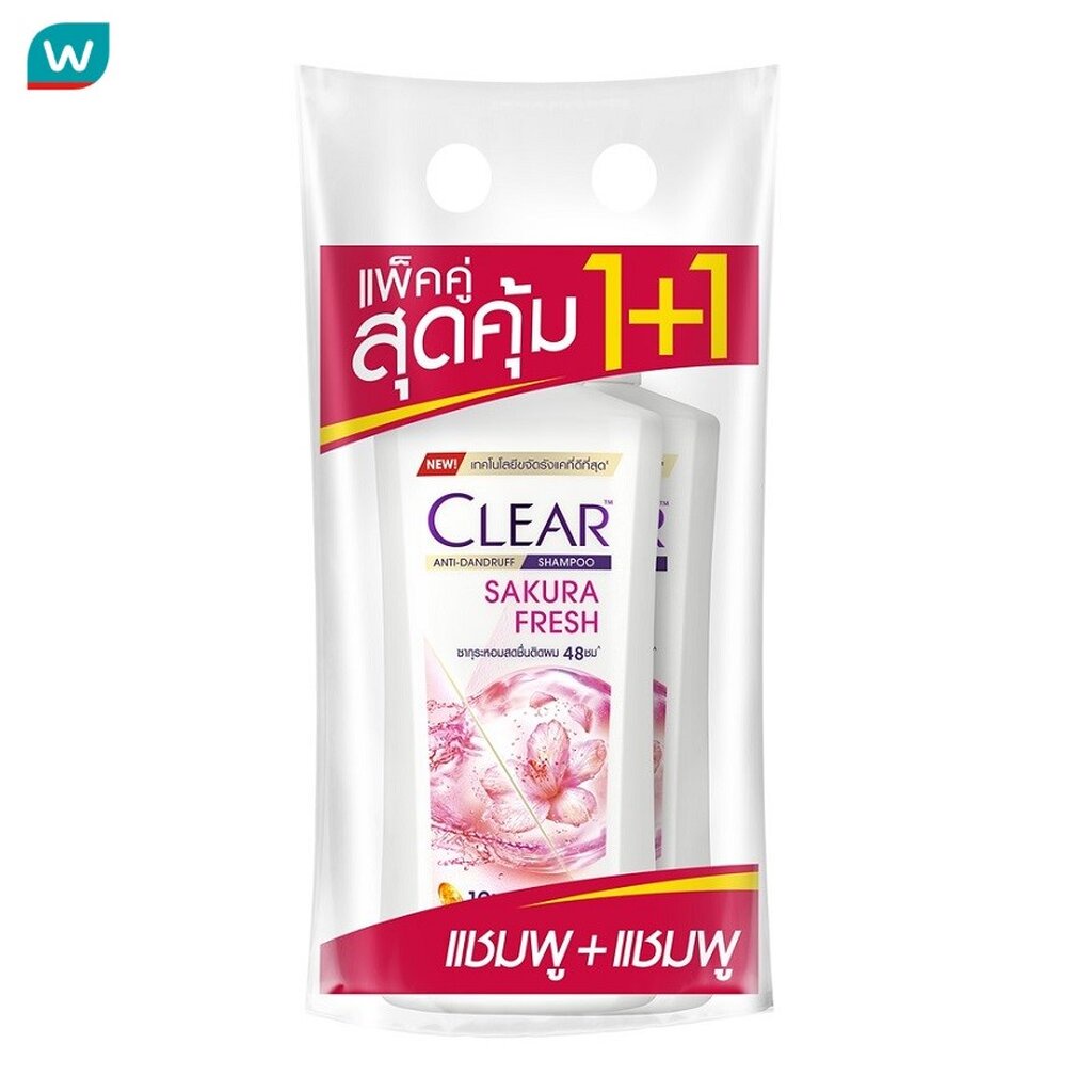 Clear เคลียร์ แชมพู แอนตี้แดนดรัฟ ซากุระ เฟรช 350 มล. แพ็คคู่