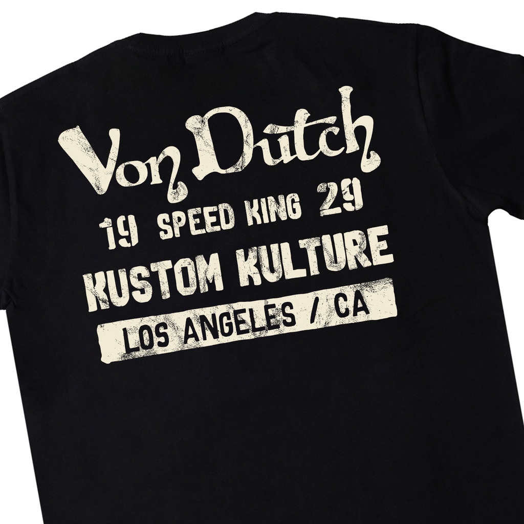 เสื้อยืด Vondutch เสื้อยืดผู้ชาย unisex พรีเมี่ยมสีดํา