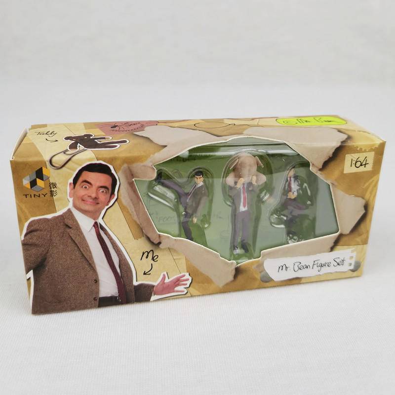 Hong Kong Tiny Mr. Bean 1/64 3 x Action Figure Set 004801