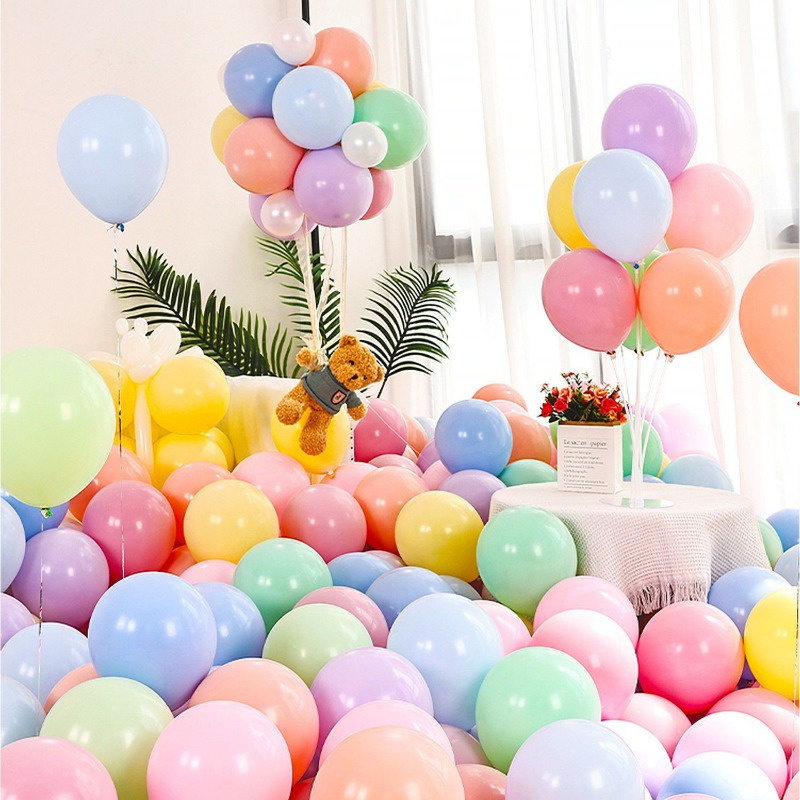 ลูกโป่งยาง สีมาการอง 10 นิ้ว สําหรับตกแต่งปาร์ตี้วันเกิด คริสต์มาส งานแต่งงาน 20 ชิ้น