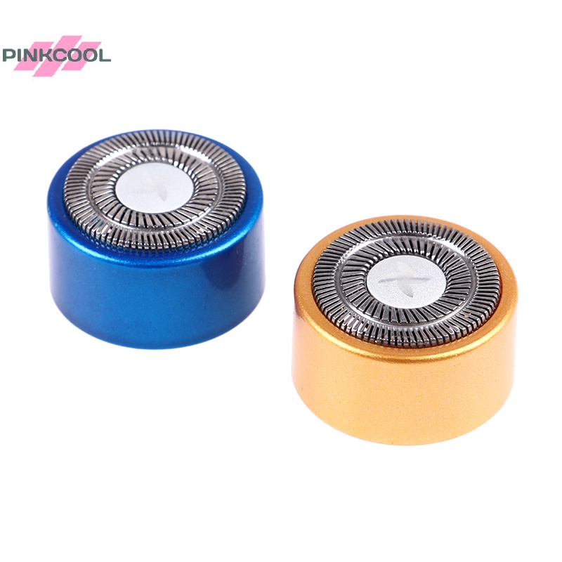 Pinkcool หัวใบมีดโกนหนวดไฟฟ้า ขนาดเล็ก แบบพกพา แบบเปลี่ยน สําหรับผู้ชาย 1 ชิ้น