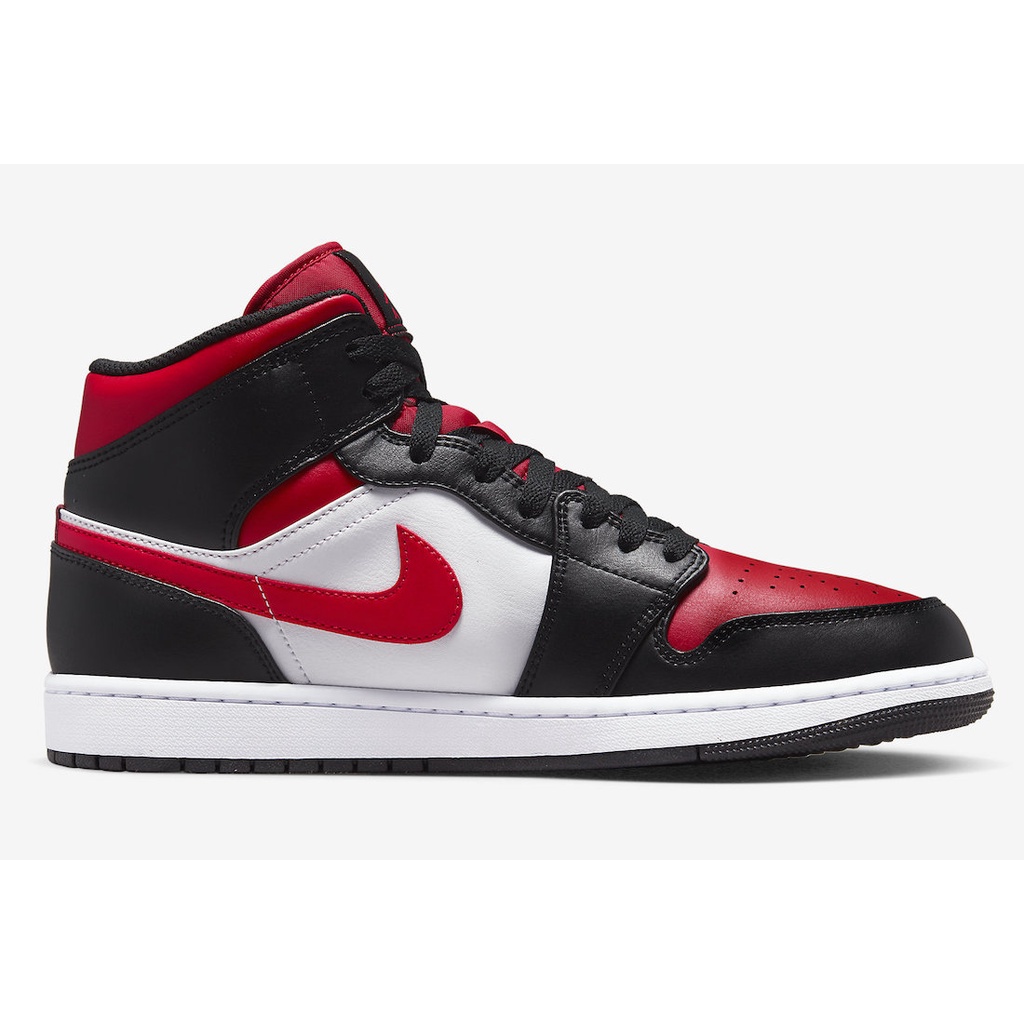 Nike Air Jordan 1 Mid White Black Red (2022)