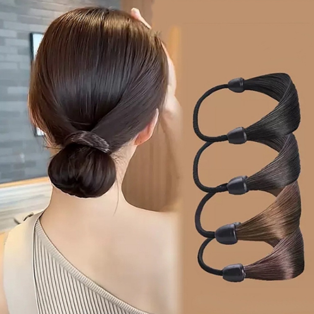 ❤ ยางรัดผมปลอม ยางมัดผม วิก ผูกผม แฟชั่น สไตล์เกาหลี วินเทจ ไหมเทียม เกรดพรีมเมี่ยม ❤