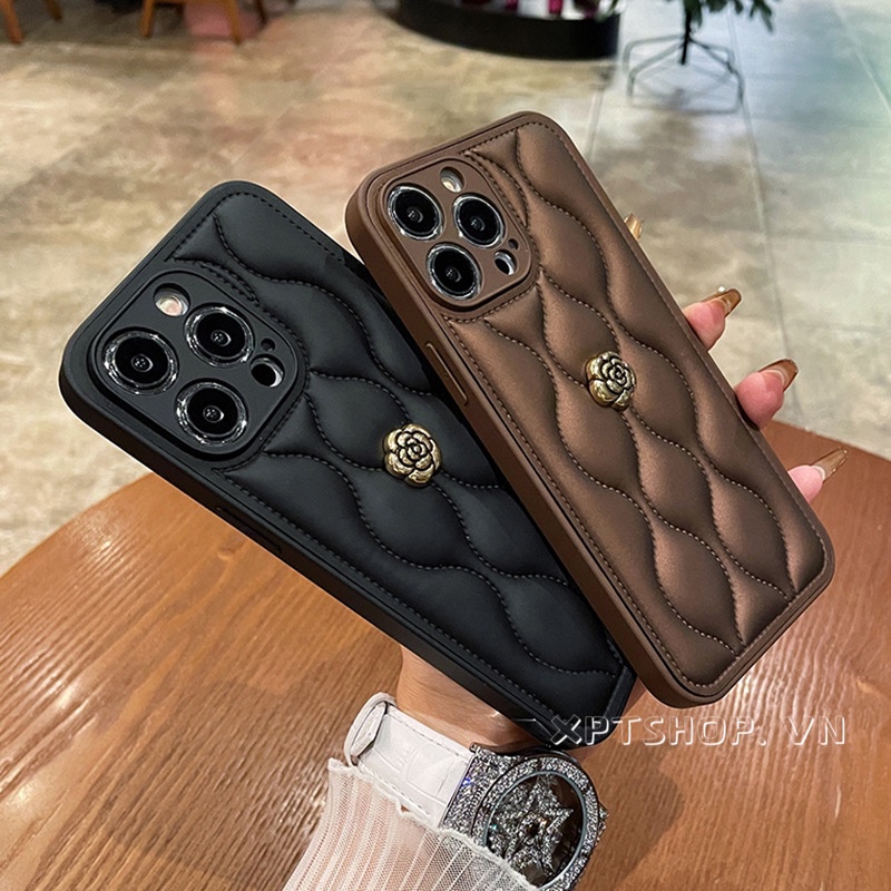 Stereoscopic Camellia Jacketเคสโทรศัพท์สําหรับiPhone 17 Pro Max 16 15 14 13 12 11 Full Coverageกันกระแทก