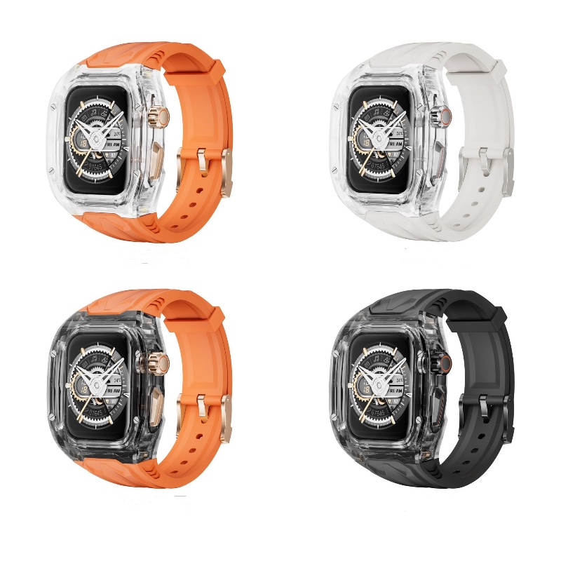 พร้อมส่ง สายนาฬิกาข้อมือ TPU แบบใส สําหรับ Apple Watch 6 7 8 9 SE Lamborghini 44 45 มม.