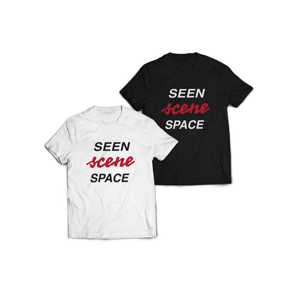แฟชั่น เสื้อยืด Scene Scene Space เสื้อยืดคอกลมผ้าฝ้าย
