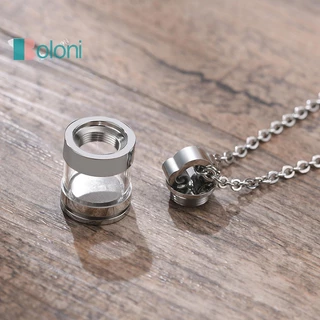 [Boloni] สร้อยคอ หลอดแก้วใส กลวง เติมได้ สําหรับผู้หญิง ผู้ชาย เถ้า เครื่องประดับที่ระลึก จี้ ของที่ระลึก