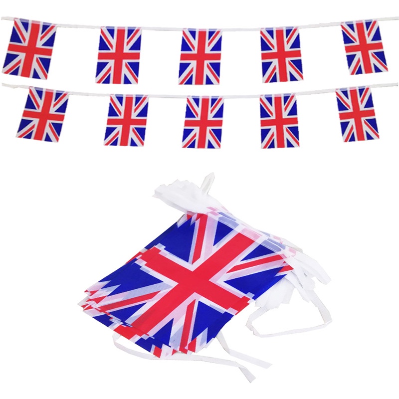ธงแบนเนอร์ UK สไตล์อังกฤษ สําหรับแขวนตกแต่ง The United Kingdom of Great Britain and Northern Ireland Banner