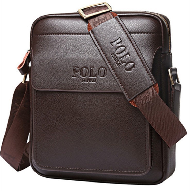 Polo กระเป๋าเป้สะพายหลัง กระเป๋าสะพายไหล่ หนังวัวแท้ สําหรับผู้ชาย ZNEN
