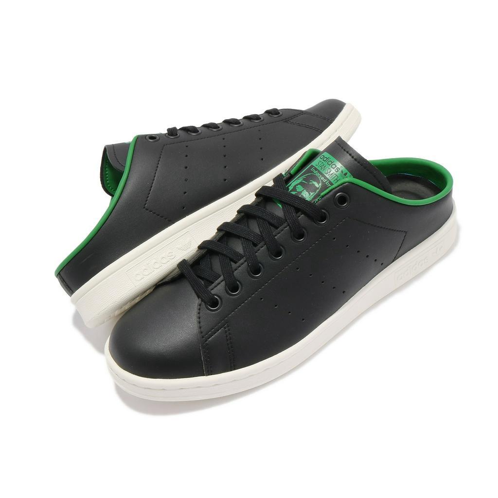 adidas Casual Shoes Stan Smith Mule Mules Black Green Men's Women's Clover [ACS] FX5858 แฟชั่น