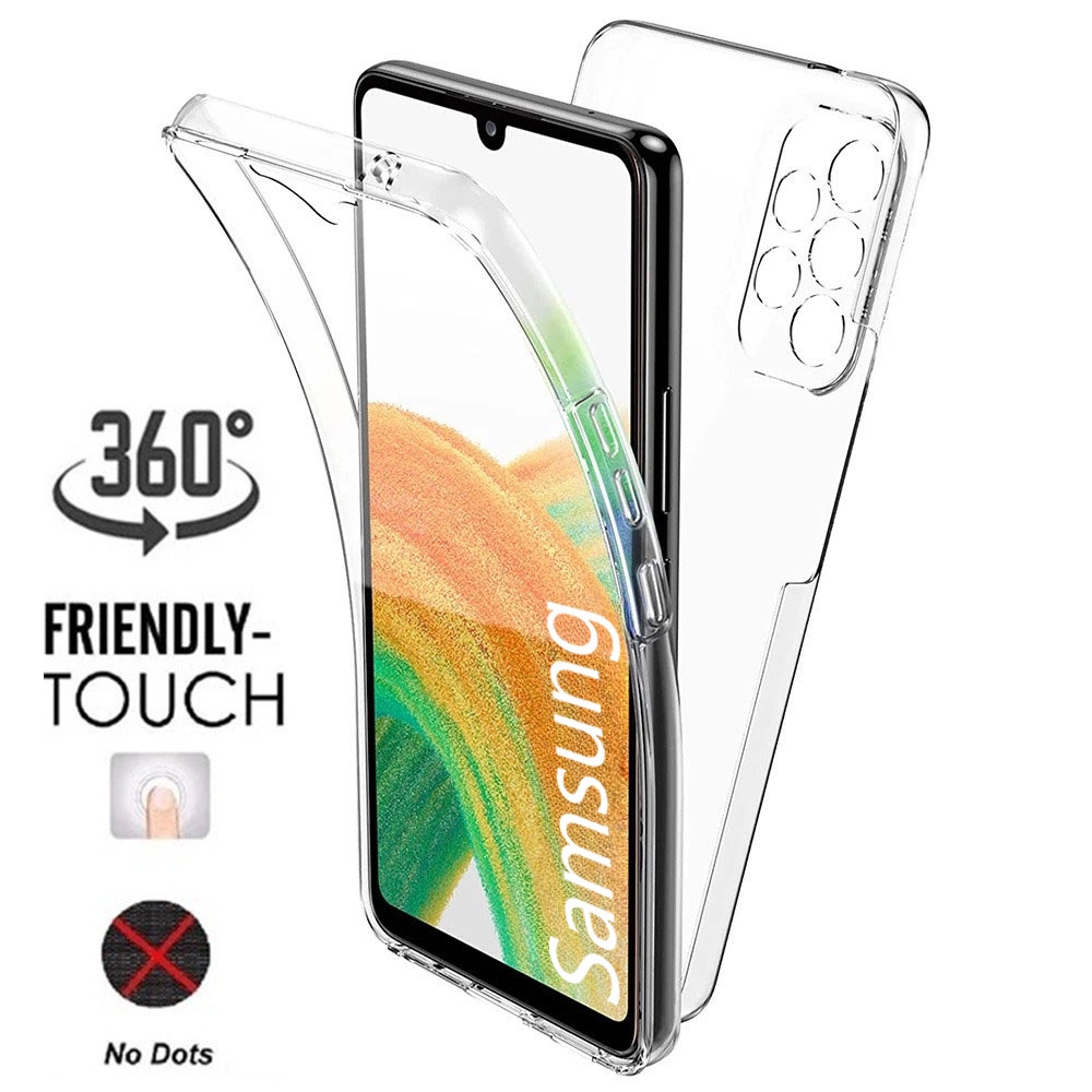 360° เคสโทรศัพท์มือถือแบบนิ่ม TPU ใส กันกระแทก กันรอยเลนส์กล้อง สองด้าน สําหรับ Samsung Galaxy A05 s
