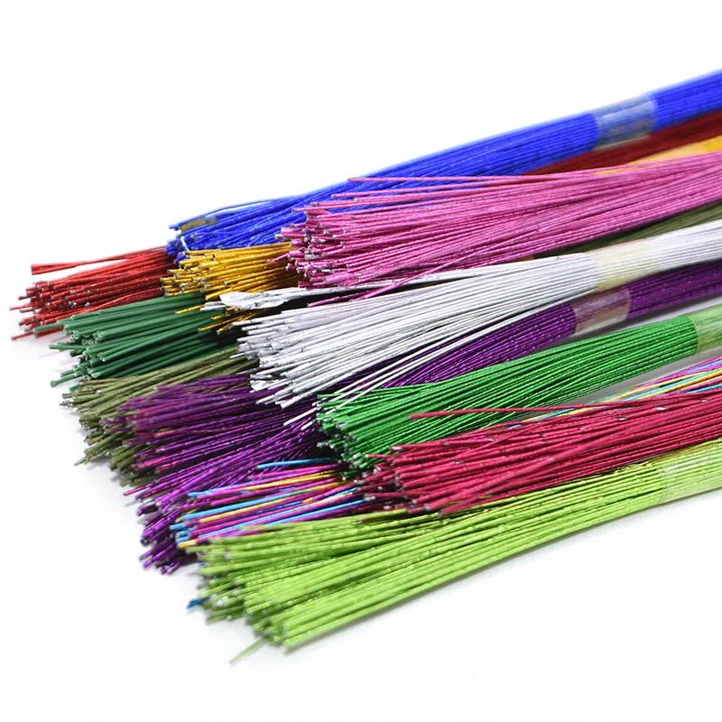 25Pcs 80cm Stocking Flower Wire 0.5mm Diameter Iron Wire For DIY Nylon Stocking Flower Making nylon stocking flower accessory