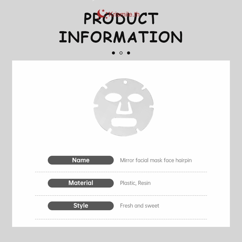 COD-ในไทย💖หน้ากาก Bobby Pin Ins Girls Hair Clip ฤดูใบไม้ร่วงและฤดูหนาวอุปกรณ์เสริมผม Mirror Hair Cli