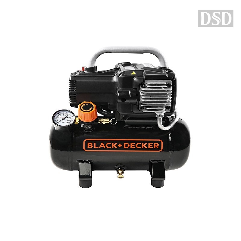 [พร้อมส่ง]👨‍🔧 BLACK&DECKER BD195/6-NK ปั๊มลม Oil free 1.5HP ถัง 6 ลิตร