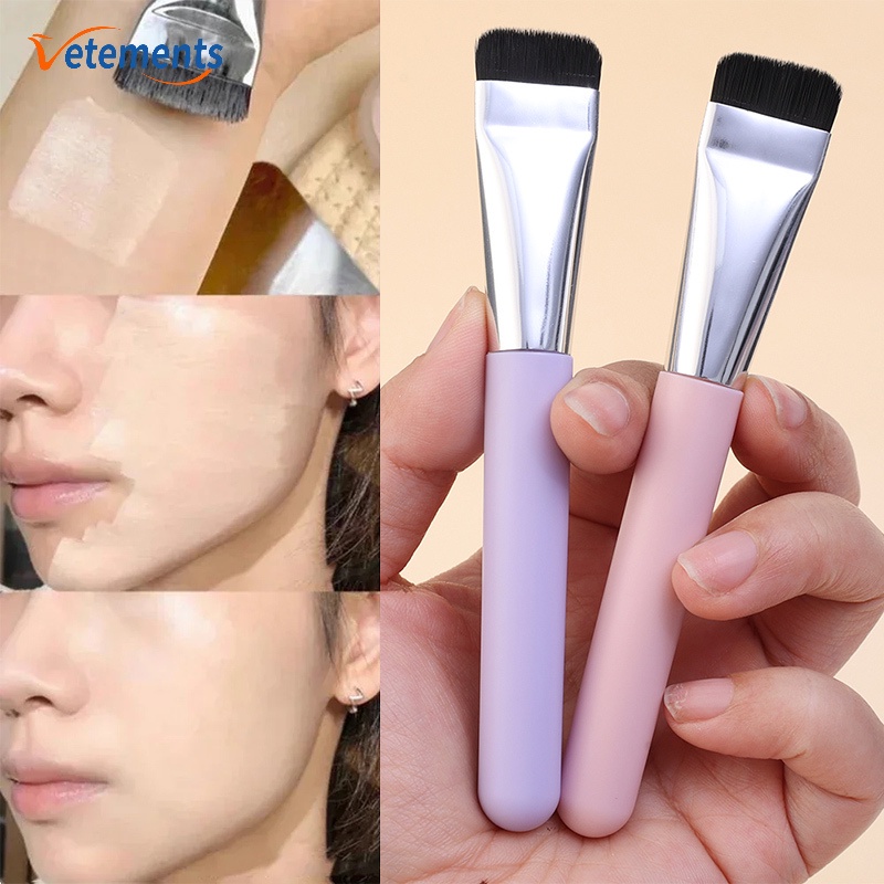 Multi-use Professional Ultra-thin Flat-head Foundation Brushes Soft Hair BB Cream Concealer Blender Mixed Makeup Brushes