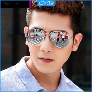 แว่นตากันแดด กรอบโลหะ สะท้อนแสง ขนาดใหญ่ แฟชั่นคู่รัก สําหรั…