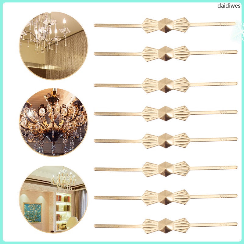 💍 อะไหล่โคมระย้า 200 ชิ้น ตัวเชื่อมทองเหลืองรูปแปดเหลี่ยมสำหรับตกแต่งบ้าน - รูปที่ 6