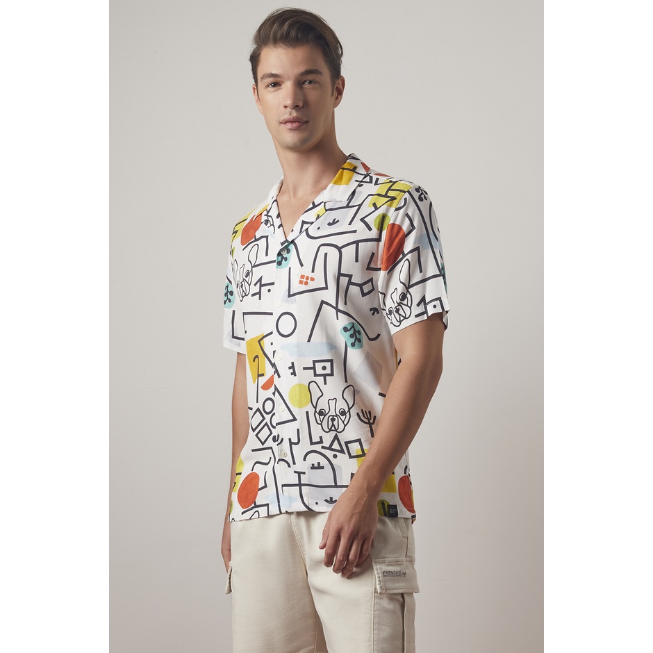 ESP เสื้อฮาวายลายกราฟิก ผู้ชาย | All Over Graphic Hawaiian Shirt | 03790