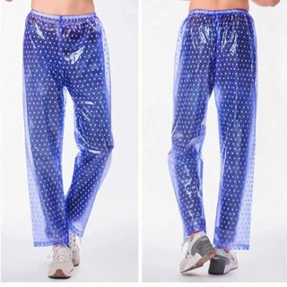 กางเกงกันฝน แบบหนา กันน้ํา สีโปร่งใส เหมาะกับใส่กลางแจ้ง สํา…