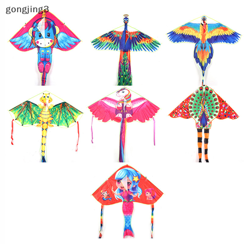 Gongjing3 ว่าวไนล่อน รูปมังกร นกยูง 3D สําหรับเด็ก 1.4 เมตร