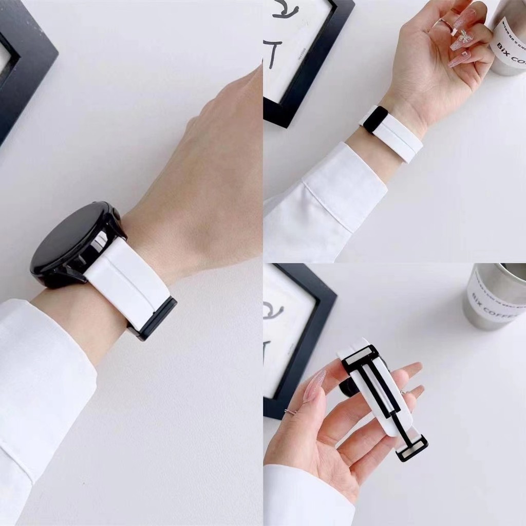 สายนาฬิกาสำหรับAmazfit Bip6 bip3 bip4 bip5 GTS4mini GTS2 2eแบบพับได้GTR2GT3GTR4สาย20mm22mm