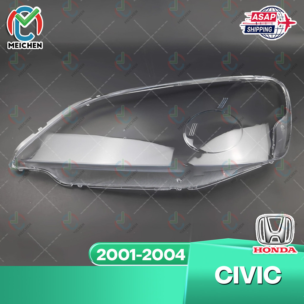 HONDA CIVIC 1.7 S5H 2001-2005 ไฟหน้าพลาสติกตรงรุ่น พร้อมฝาครอบเลนส์ headlamp cover headlight